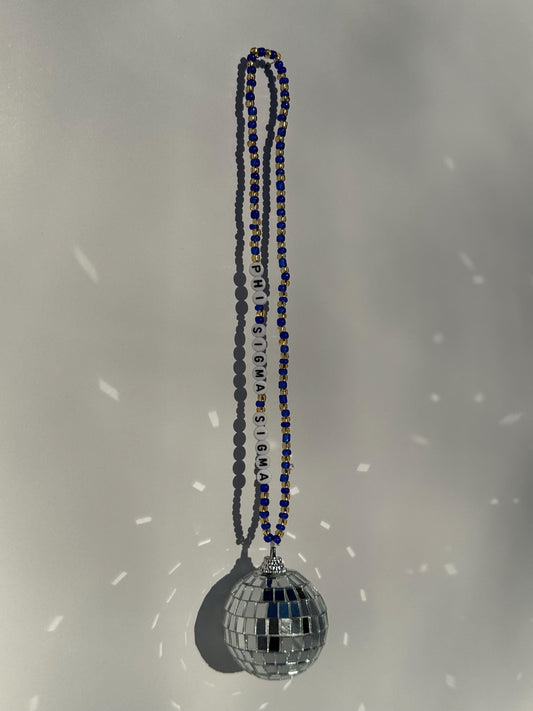Phi Sigma Sigma Disco Ball Suncatcher / Car Charm