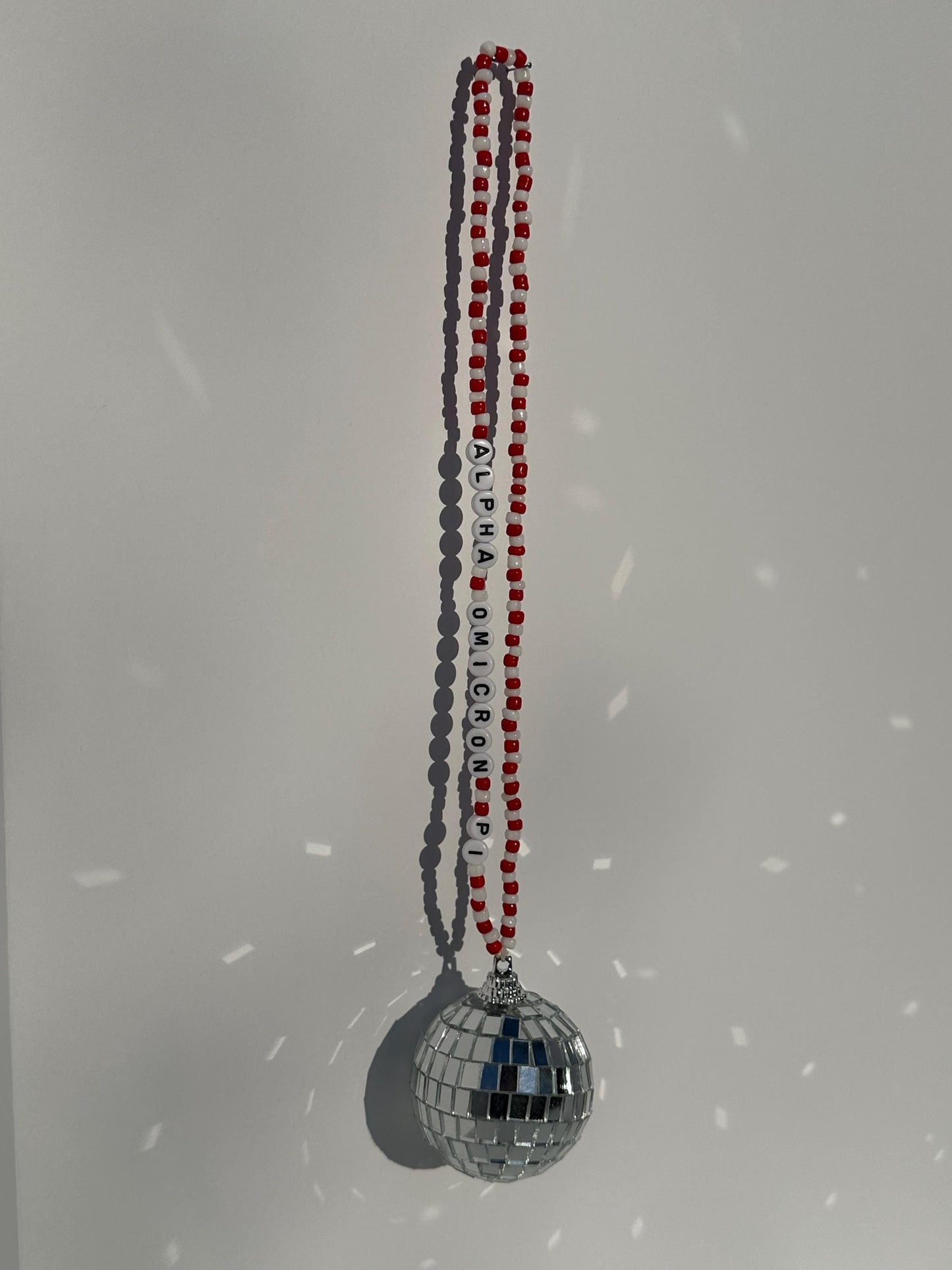 Alpha Omicron Pi Disco Ball Suncatcher / Car Charm