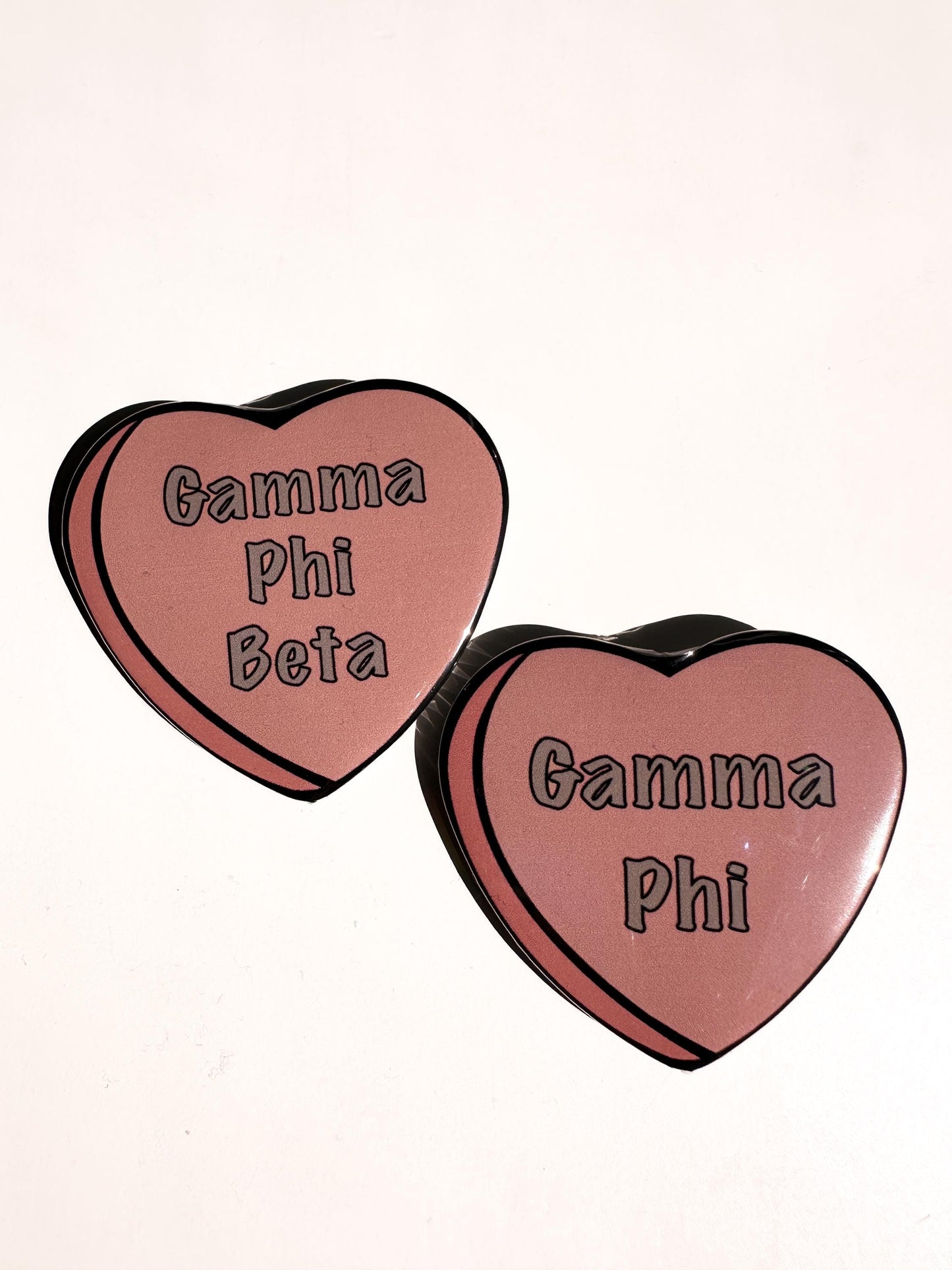 Gamma Phi Beta Candy Heart Button