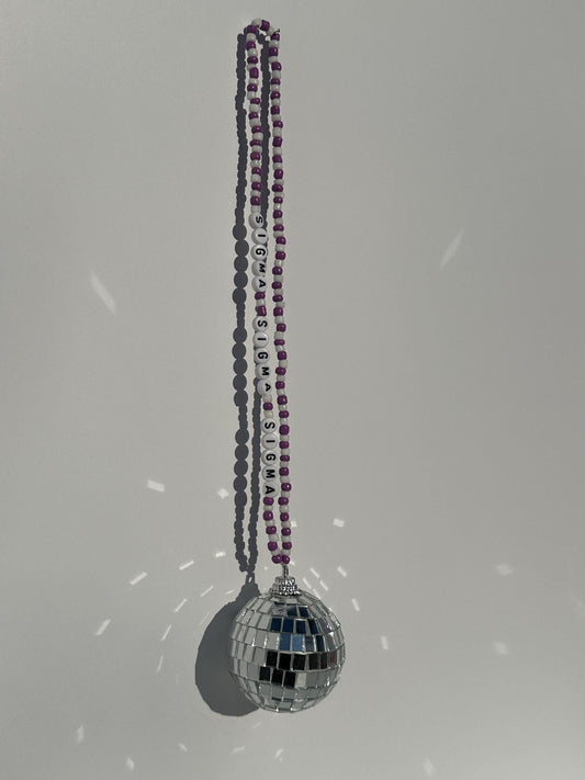 Sigma Sigma Sigma Disco Ball Suncatcher / Car Charm