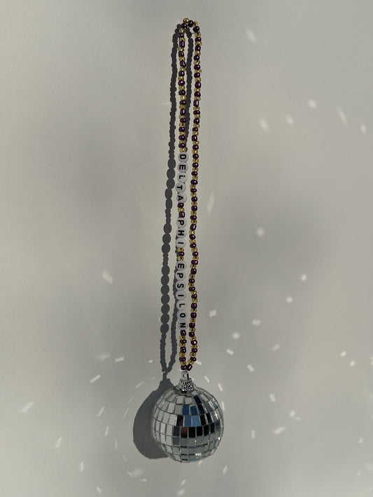 Delta Phi Epsilon Disco Ball Suncatcher / Car Charm