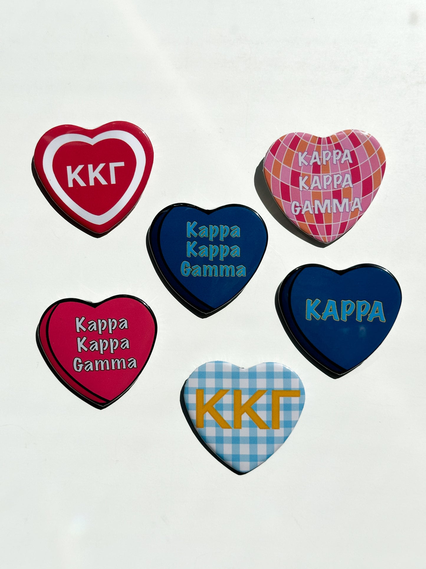 Kappa Kappa Gamma Heart Button Set