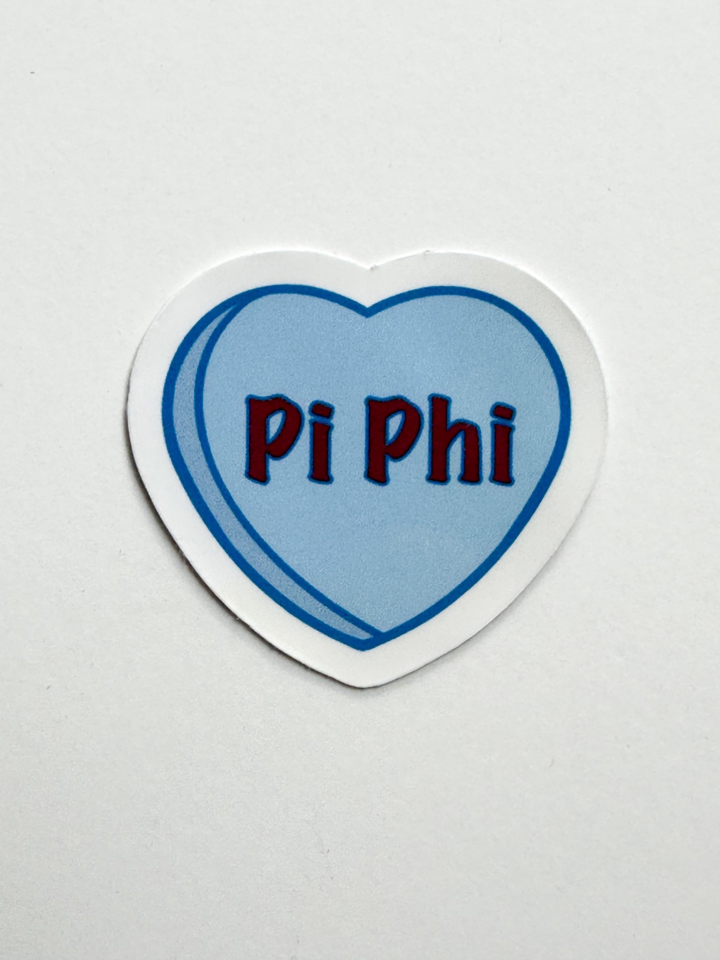 Sorority Colors Candy Heart Sticker