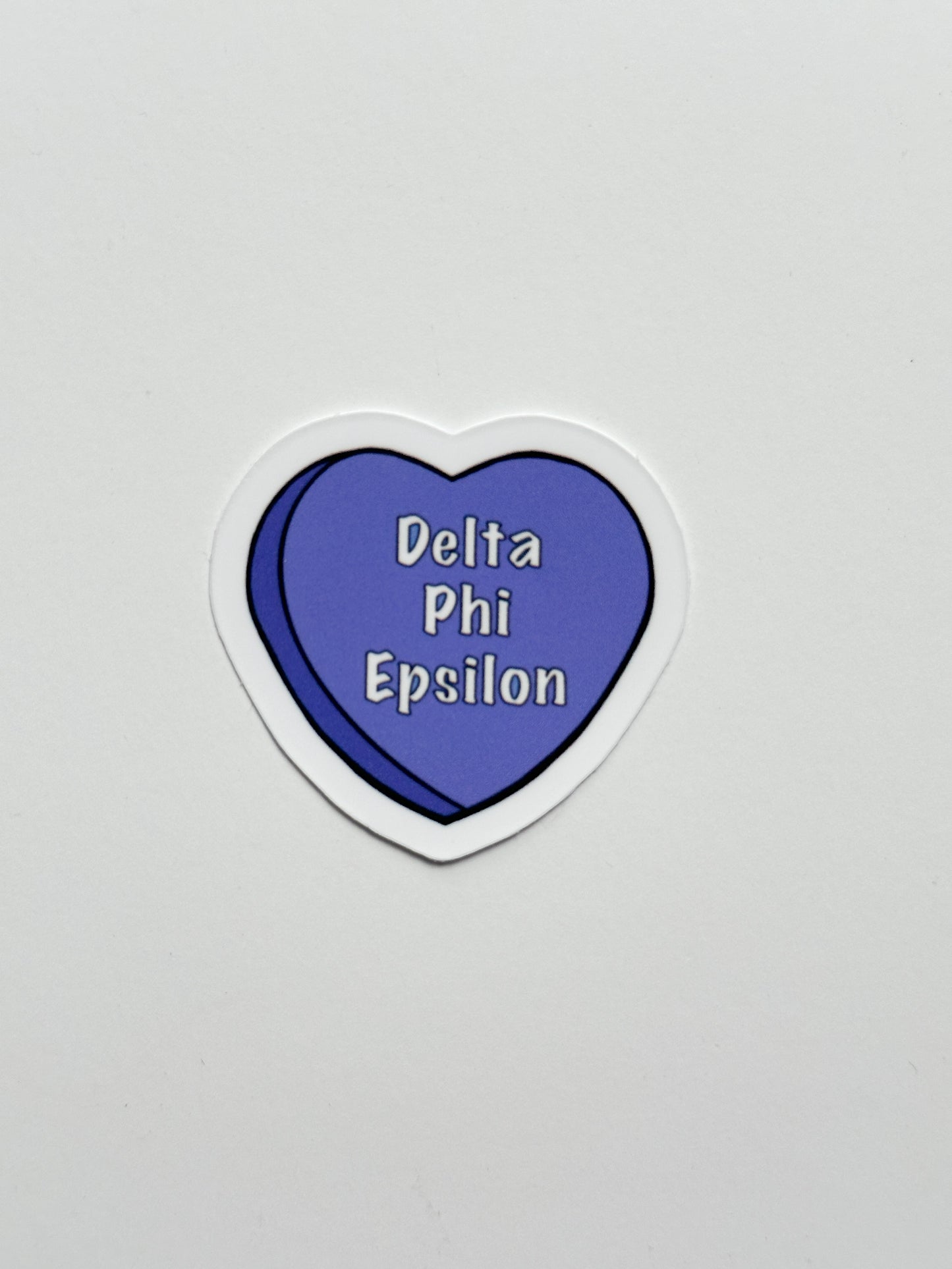 Sorority Colors Candy Heart Sticker