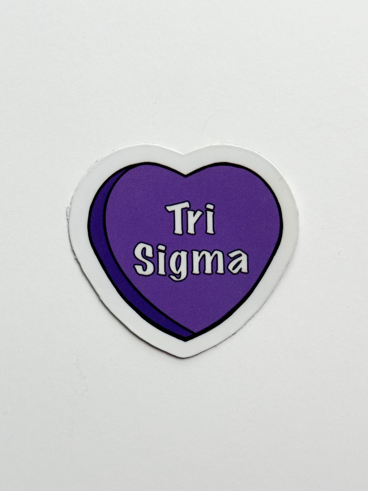 Sorority Colors Candy Heart Sticker