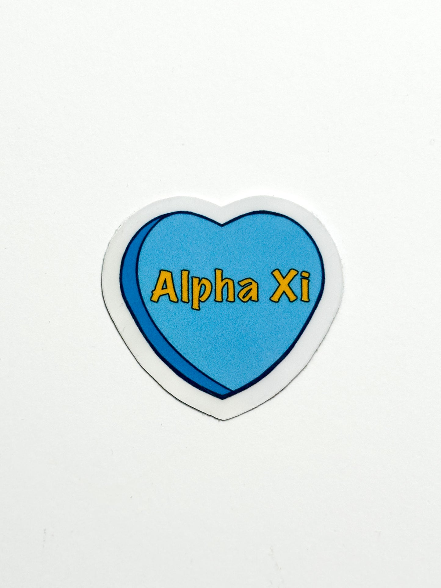 Sorority Colors Candy Heart Sticker