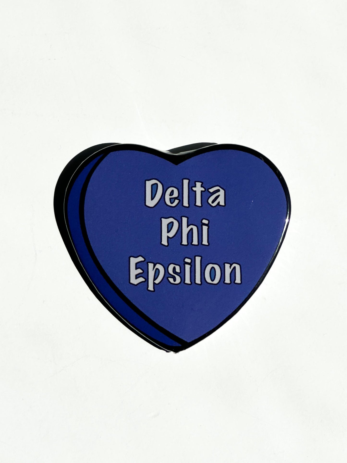 Delta Phi Epsilon Candy Heart Button