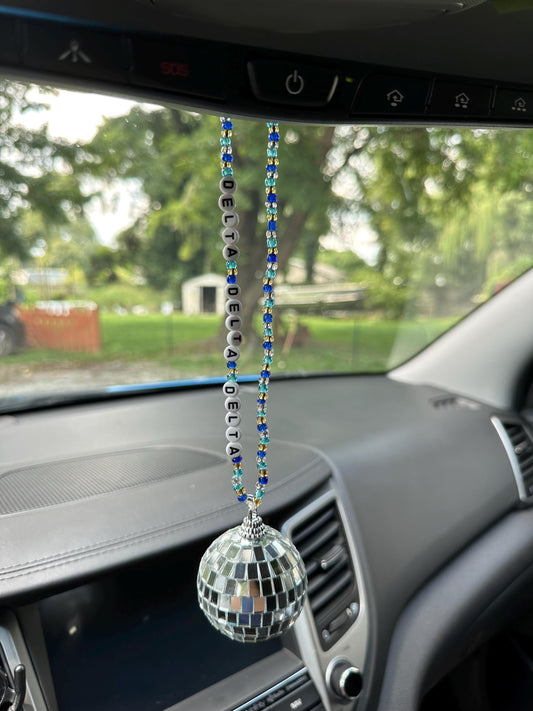 Delta Delta Delta Disco Ball Suncatcher / Car Charm