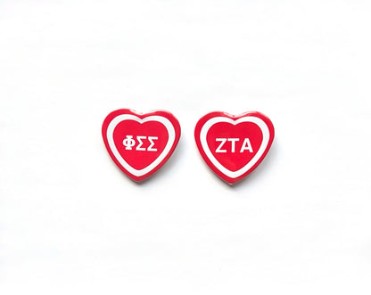 Red Heart Sorority Button