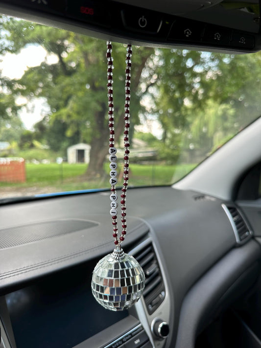 Alpha Phi Disco Ball Suncatcher / Car Charm