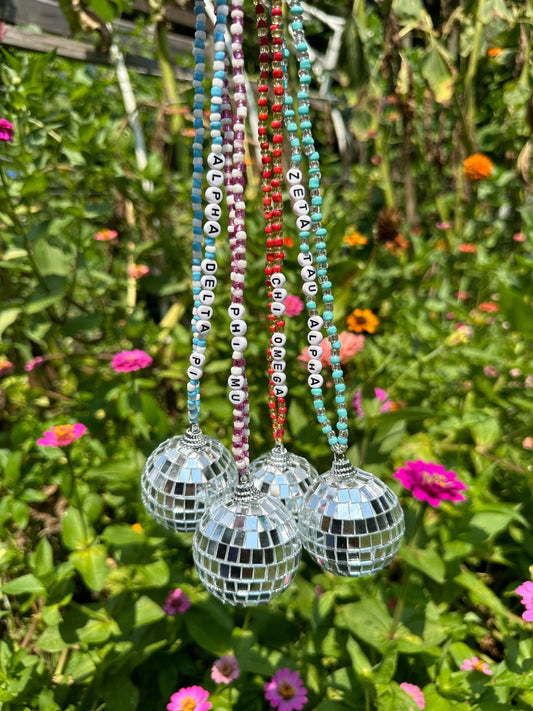 Phi Mu Disco Ball Suncatcher / Car Charm