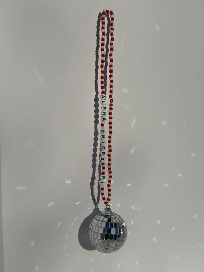 Alpha Omicron Pi Disco Ball Suncatcher / Car Charm
