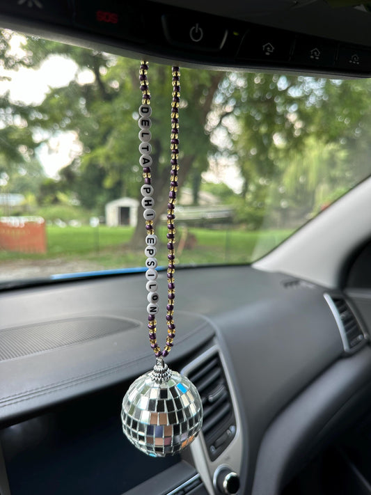 Delta Phi Epsilon Disco Ball Suncatcher / Car Charm