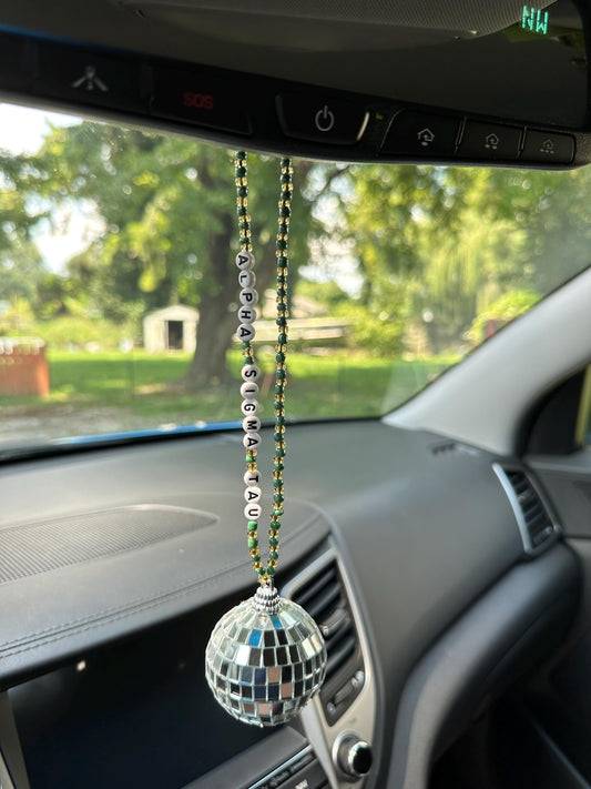 Alpha Sigma Tau Disco Ball Suncatcher / Car Charm