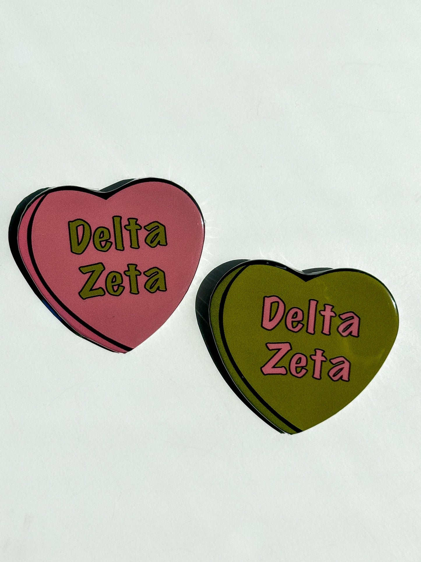 Delta Zeta Candy Heart Button