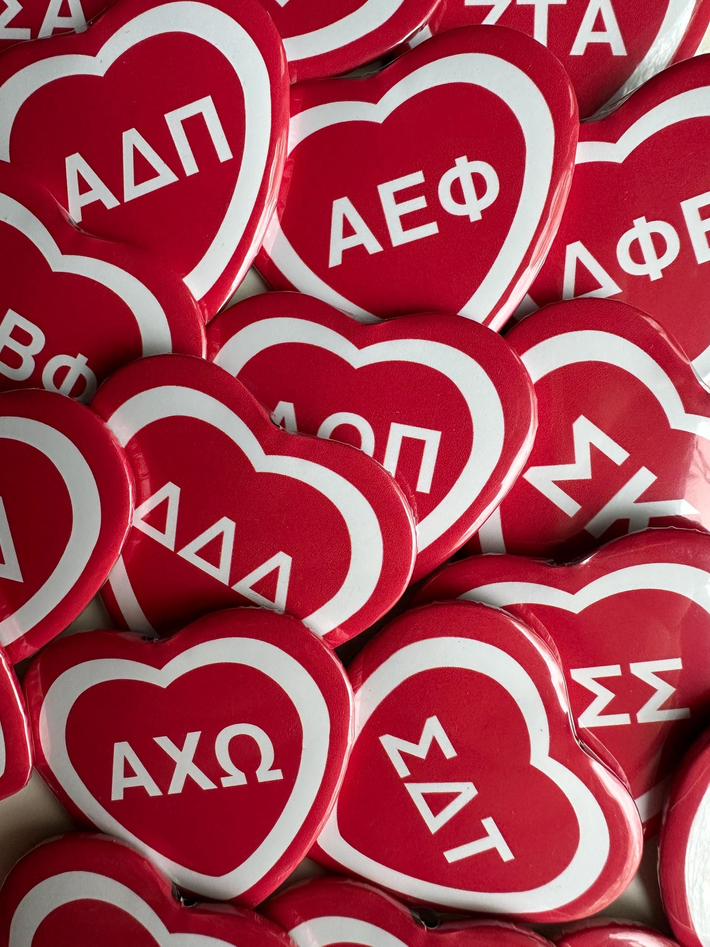 Red Heart Sorority Button