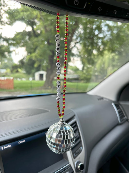 Alpha Chi Omega Disco Ball Suncatcher / Car Charm