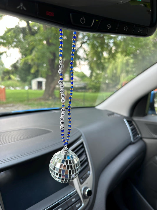 Phi Sigma Sigma Disco Ball Suncatcher / Car Charm