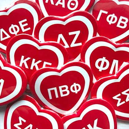 Red Heart Sorority Button