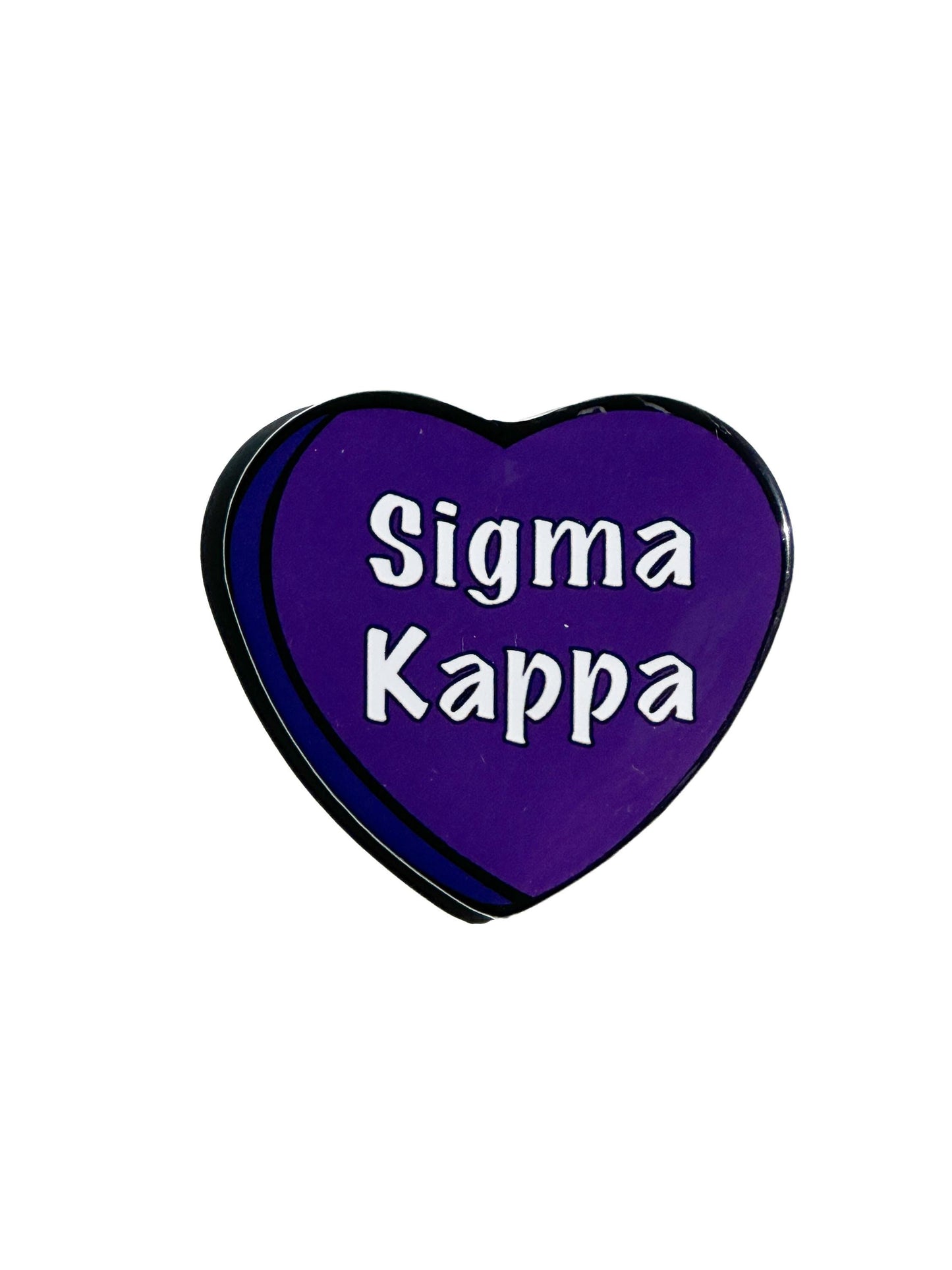 Sigma Kappa Candy Heart Button