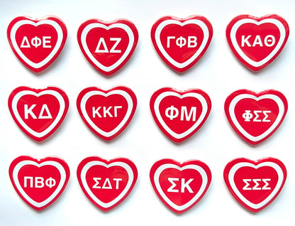 Red Heart Sorority Button