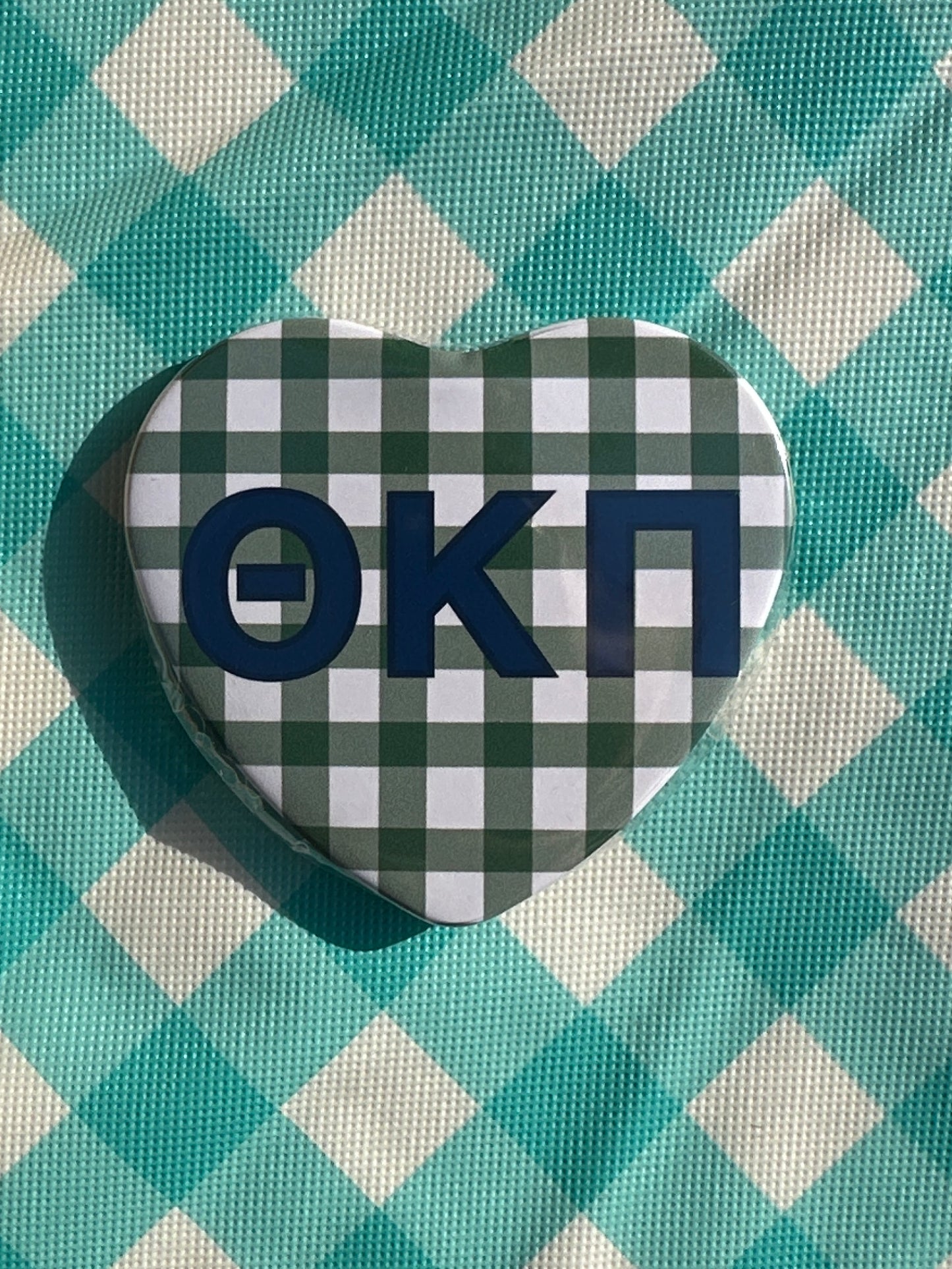 Theta Kappa Pi Picnic Heart Button