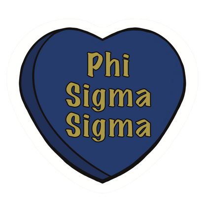 Sorority Colors Candy Heart Sticker