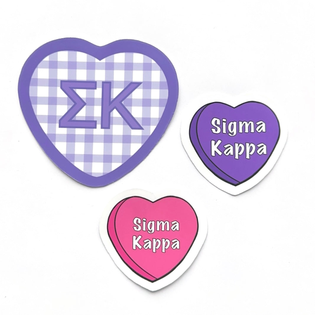 Sorority Hearts Sticker Set