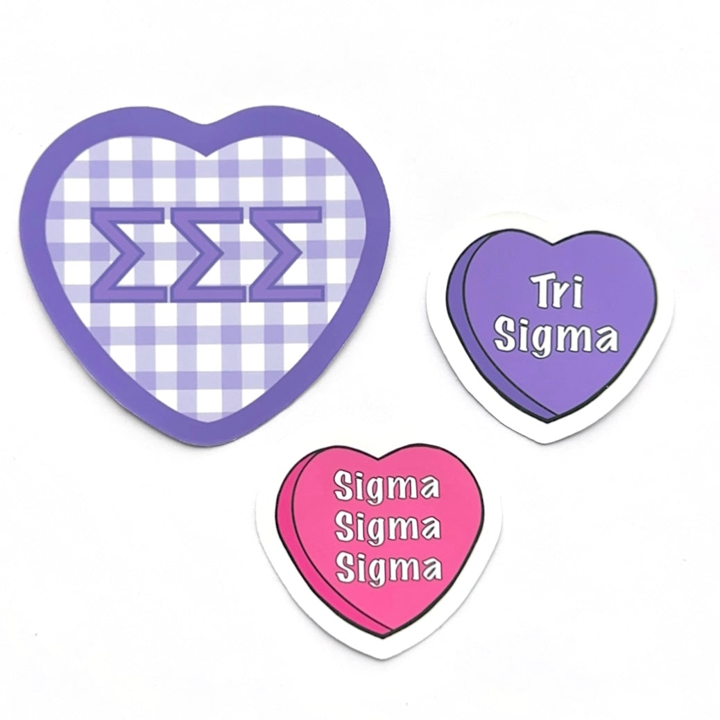 Sorority Hearts Sticker Set