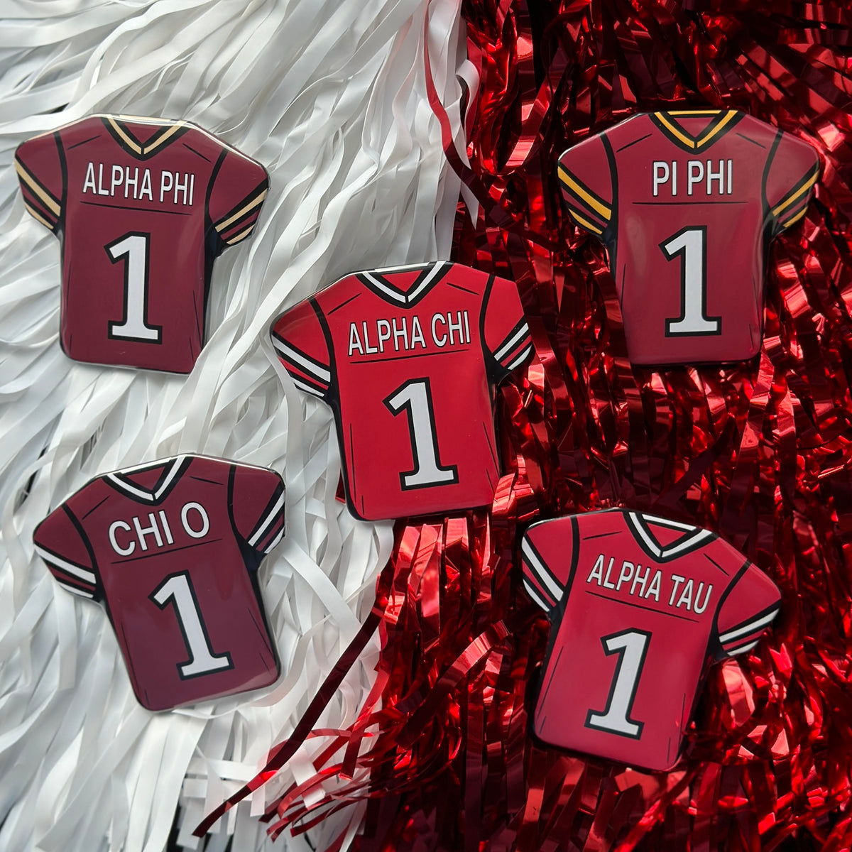 Alpha Phi Football Jersey Button - Customizable
