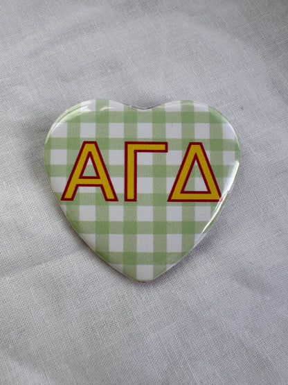 Picnic Heart Sorority Button