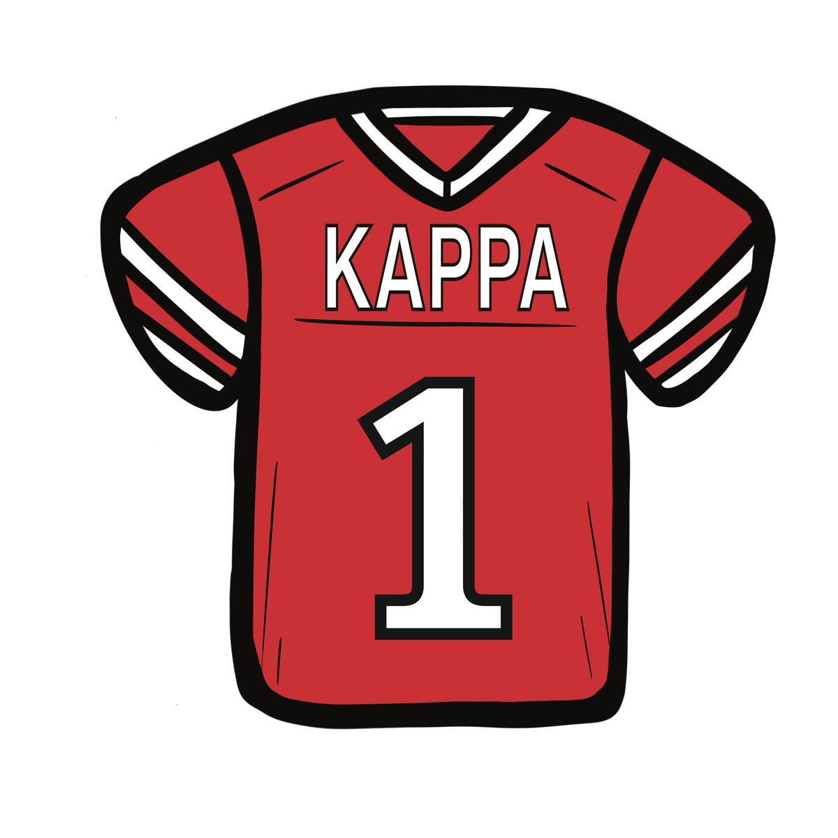 Kappa Kappa Gamma Football Jersey Button - Customizable