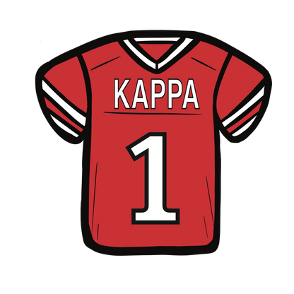 Kappa Kappa Gamma Football Jersey Button - Customizable