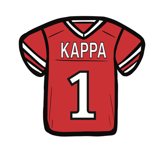 Kappa Kappa Gamma Football Jersey Button - Customizable