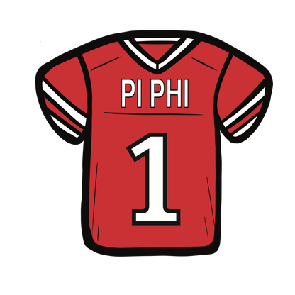 Pi Beta Phi Football Jersey Button - Customizable