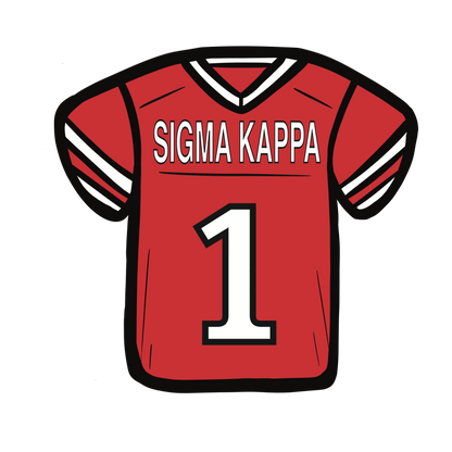 Sigma Kappa Football Jersey Button - Customizable