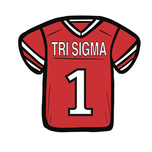 Sigma Sigma Sigma Football Jersey Button - Customizable