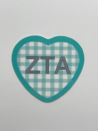 Picnic Heart Sorority Sticker