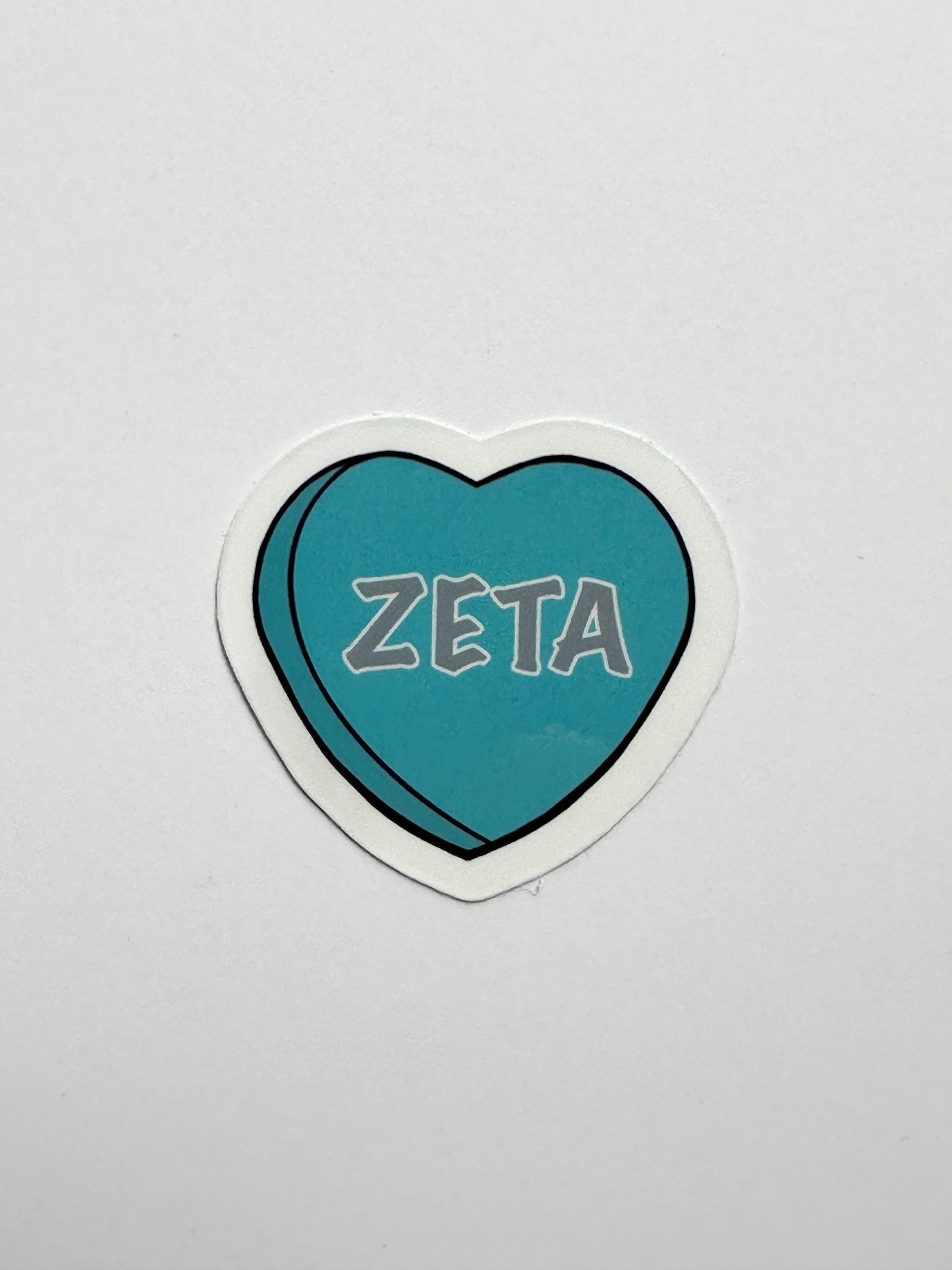 Sorority Colors Candy Heart Sticker