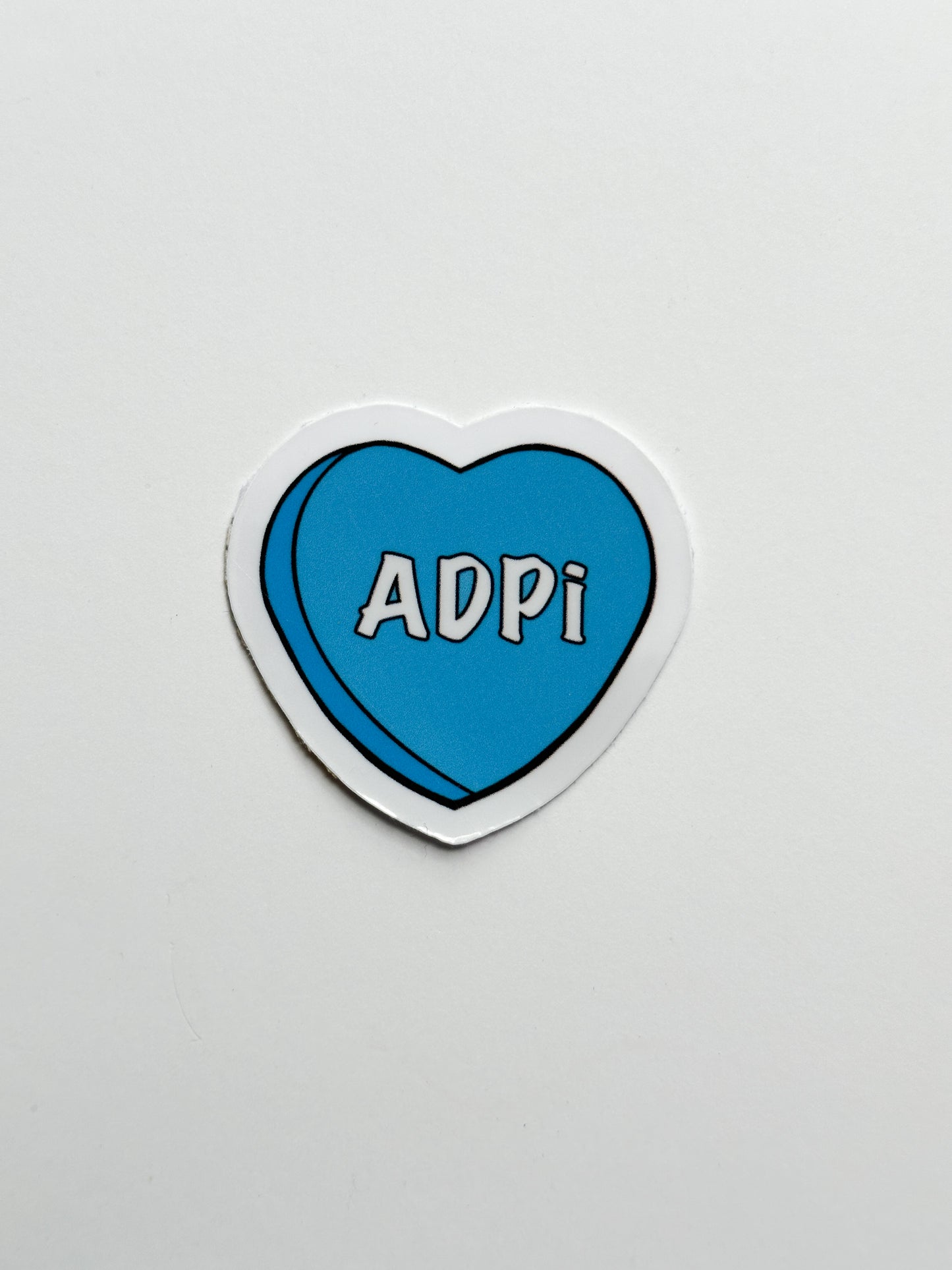 Sorority Colors Candy Heart Sticker