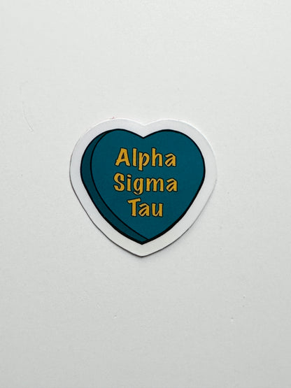 Sorority Colors Candy Heart Sticker
