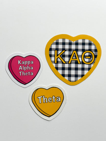 Sorority Hearts Sticker Set