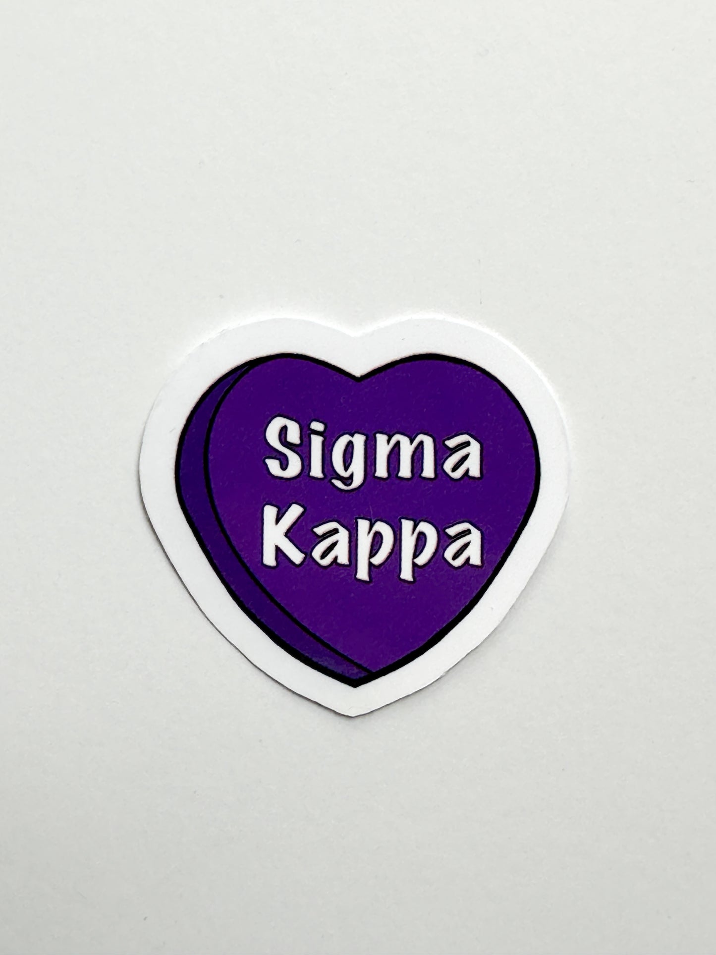 Sorority Colors Candy Heart Sticker