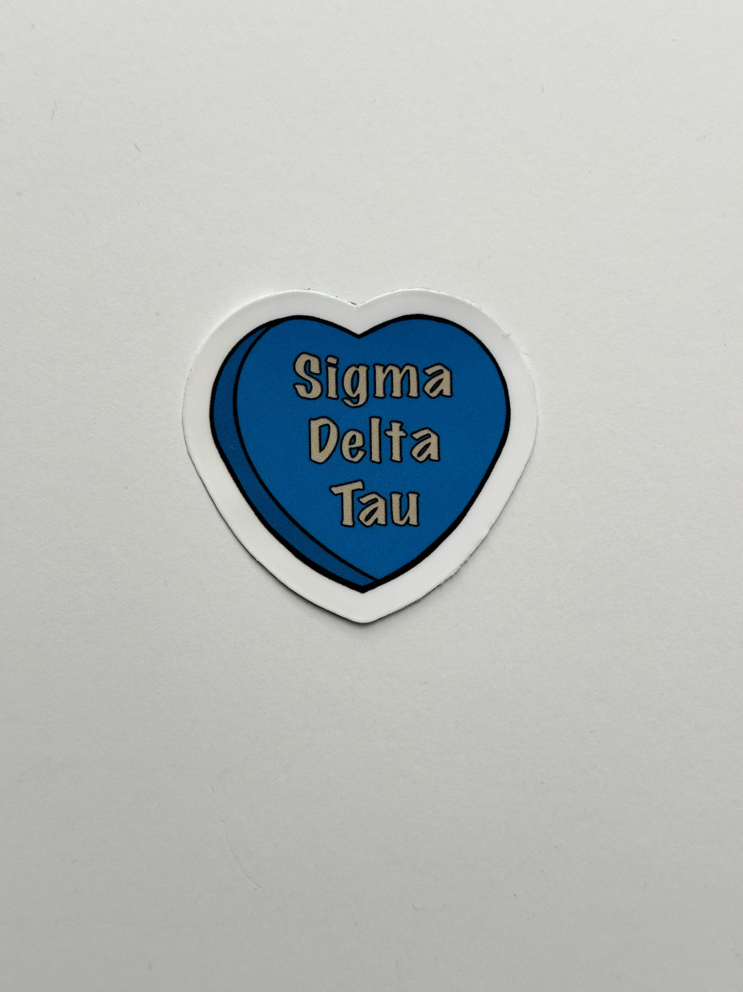 Sorority Colors Candy Heart Sticker