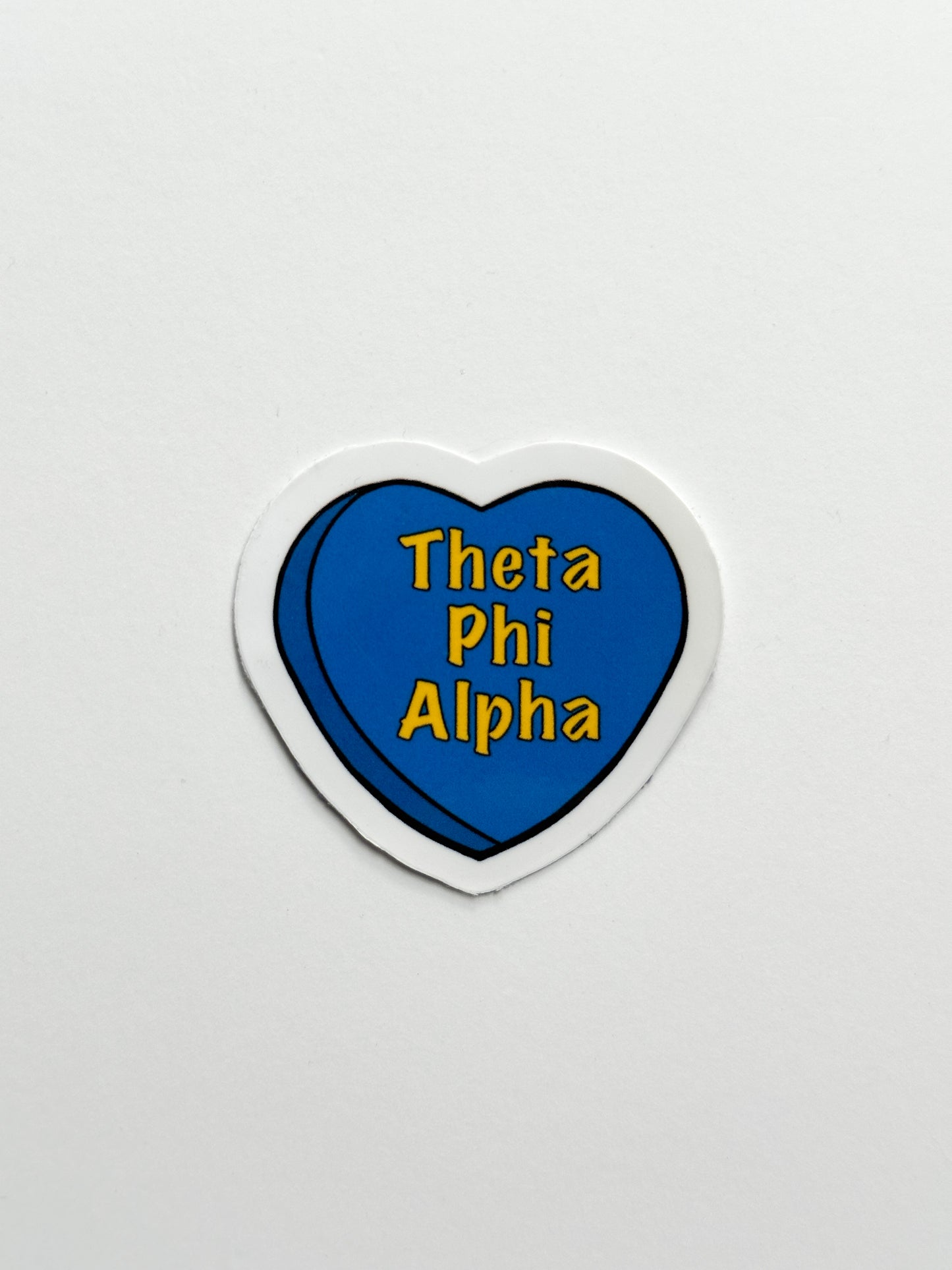 Sorority Colors Candy Heart Sticker