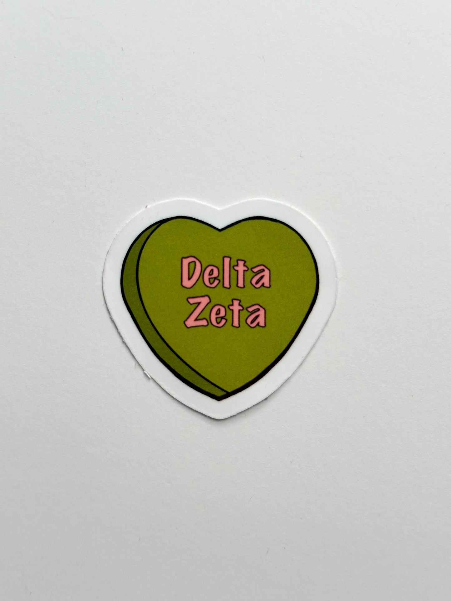 Sorority Colors Candy Heart Sticker