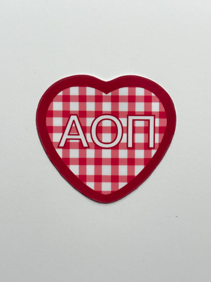 Picnic Heart Sorority Sticker