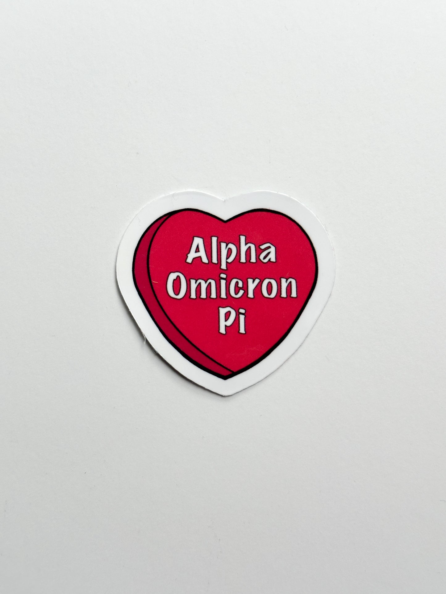 Sorority Colors Candy Heart Sticker