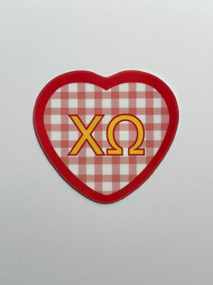 Picnic Heart Sorority Sticker