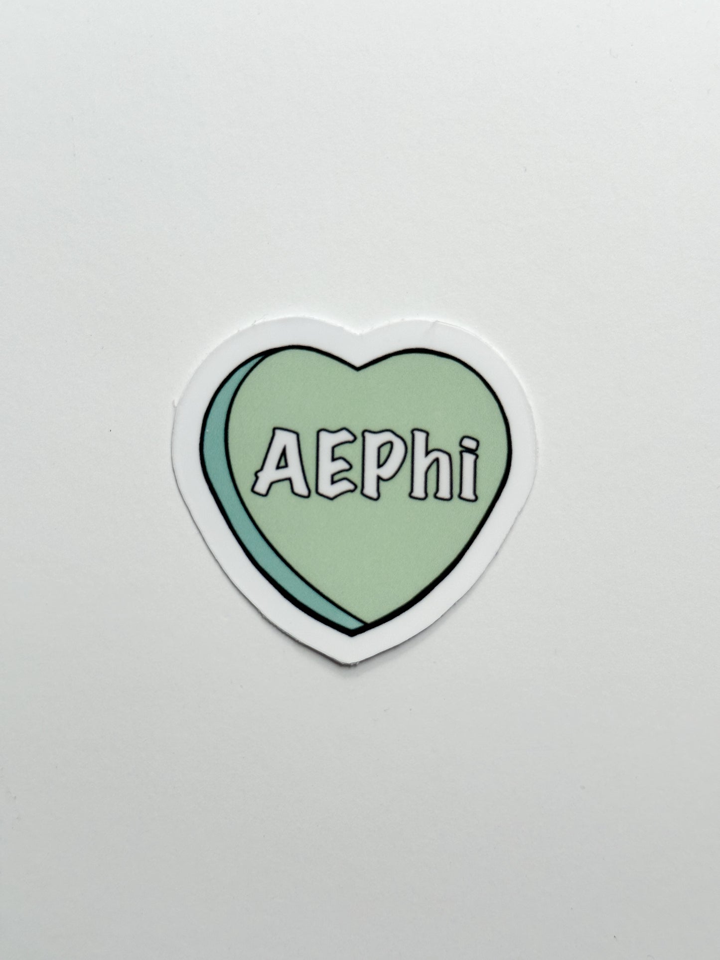 Sorority Colors Candy Heart Sticker